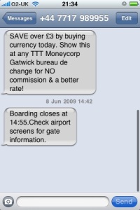 Texts 2 and 3 from Easyjet